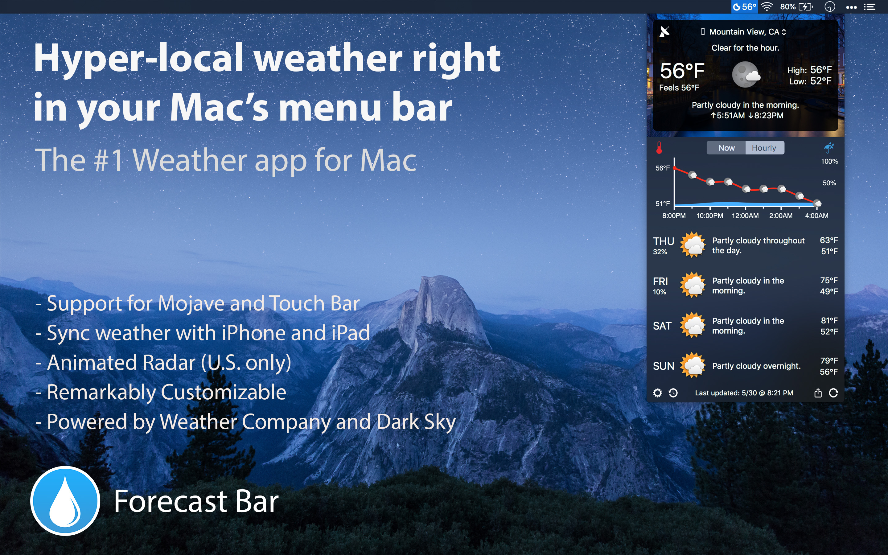 Forecast bar for mac